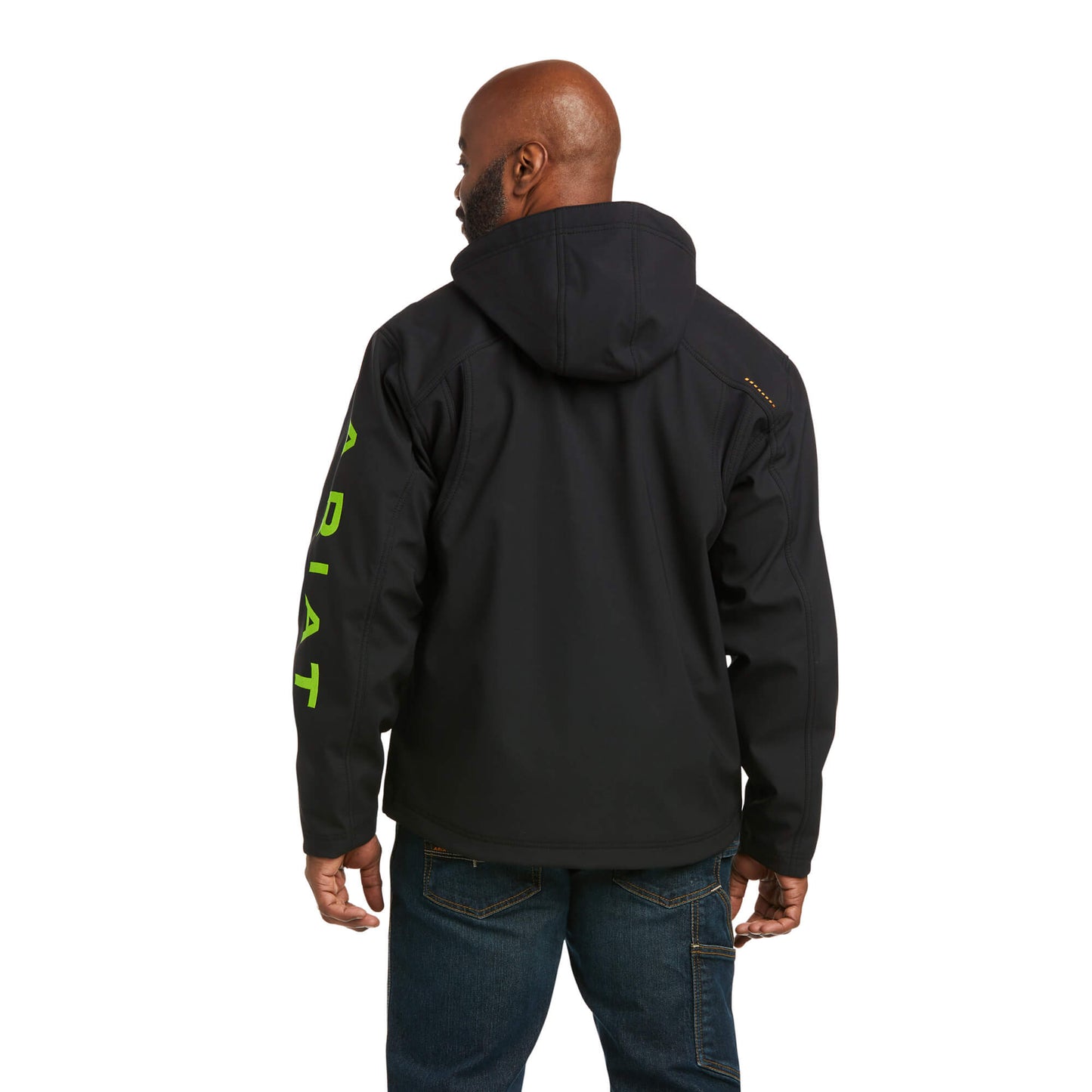 Ariat Men's Rebar Stretch Canvas Softshell Hooded Logo Jacket 10037386