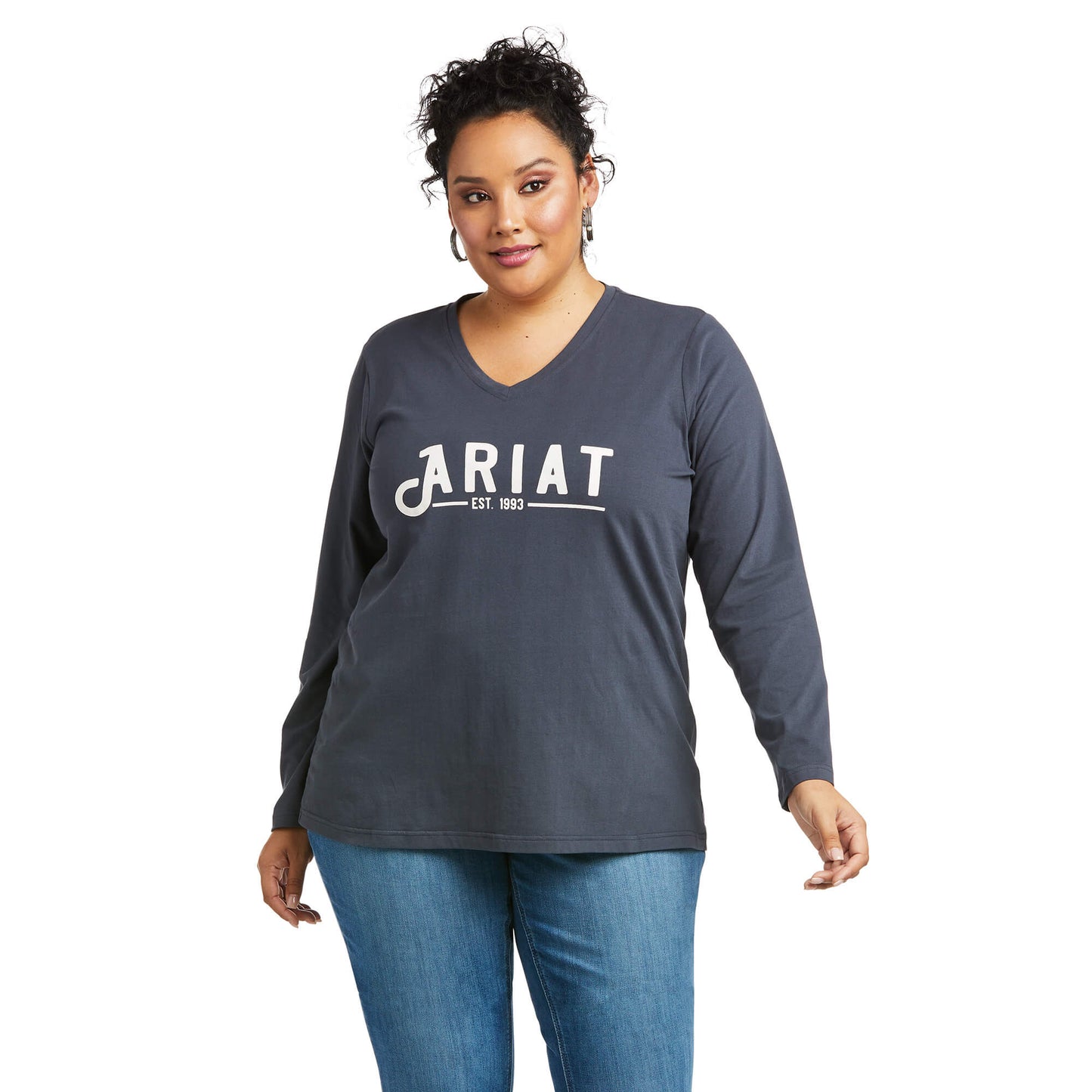 Ariat Ladies REAL Long Sleeve India Ink Logo Tee 10037522