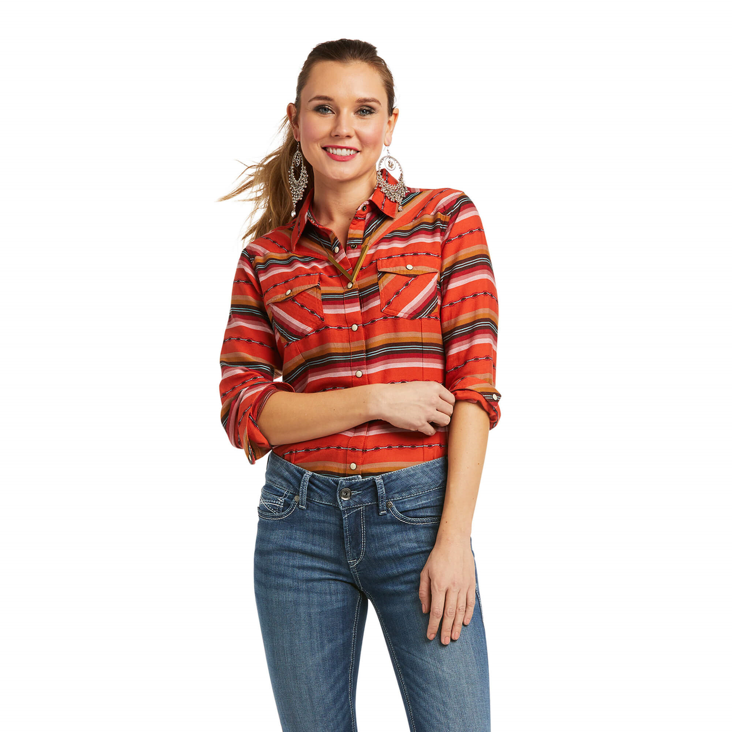 Ariat® Ladies R.E.A.L Oasis Serape Print Snap Shirt 10038064