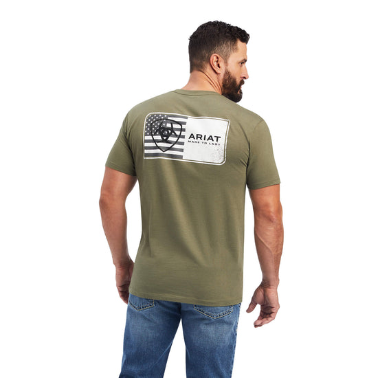 Ariat® Men's Flag Military Heather Short Sleeve Tee Shirt 10038464