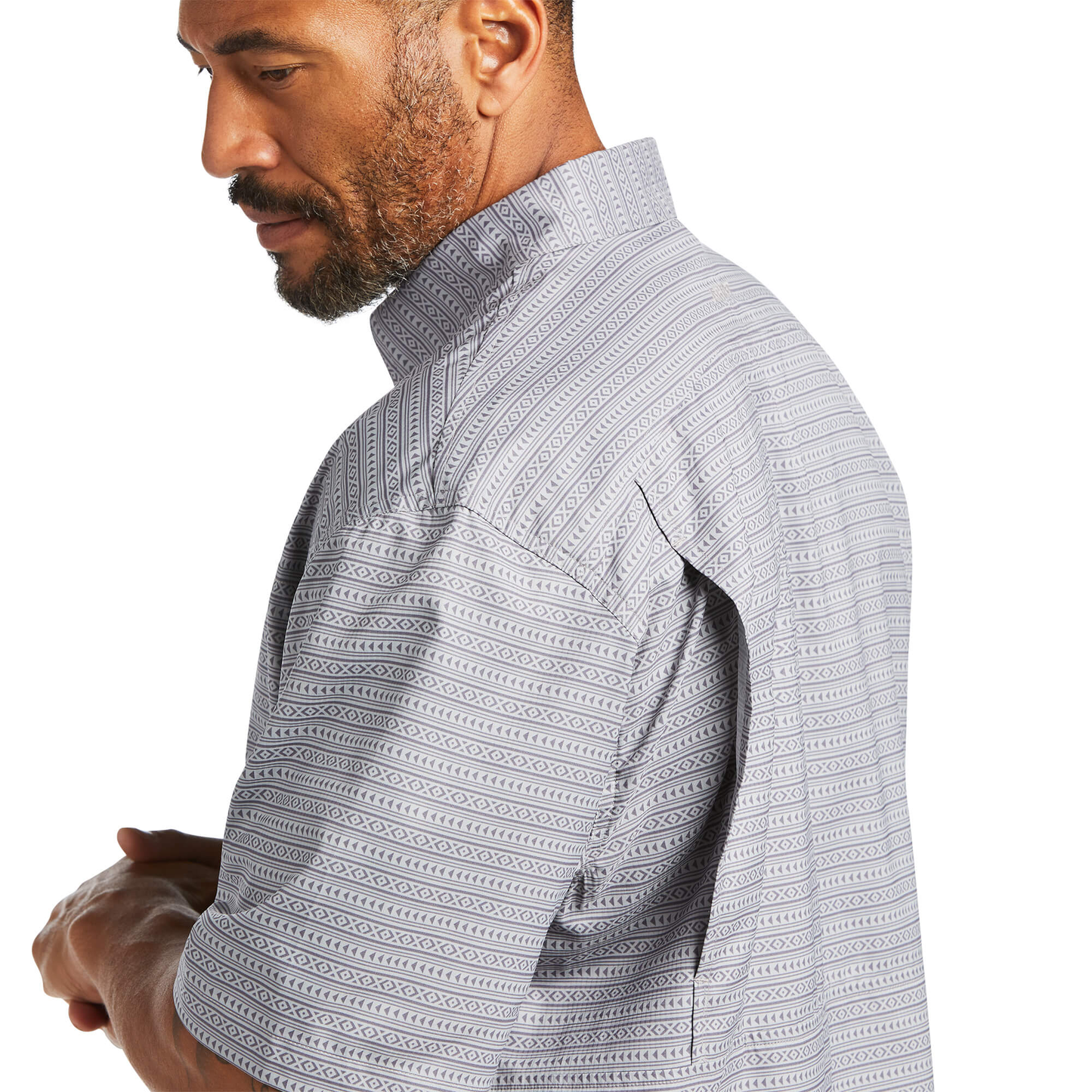 Ariat Men's VenTEK™ Echo Grey Print Button Down Shirt 10039371