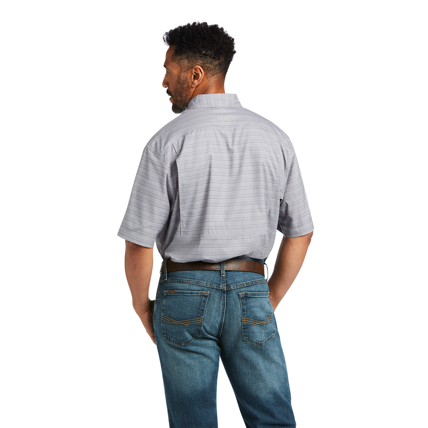 Ariat Men's VenTEK™ Echo Grey Print Button Down Shirt 10039371