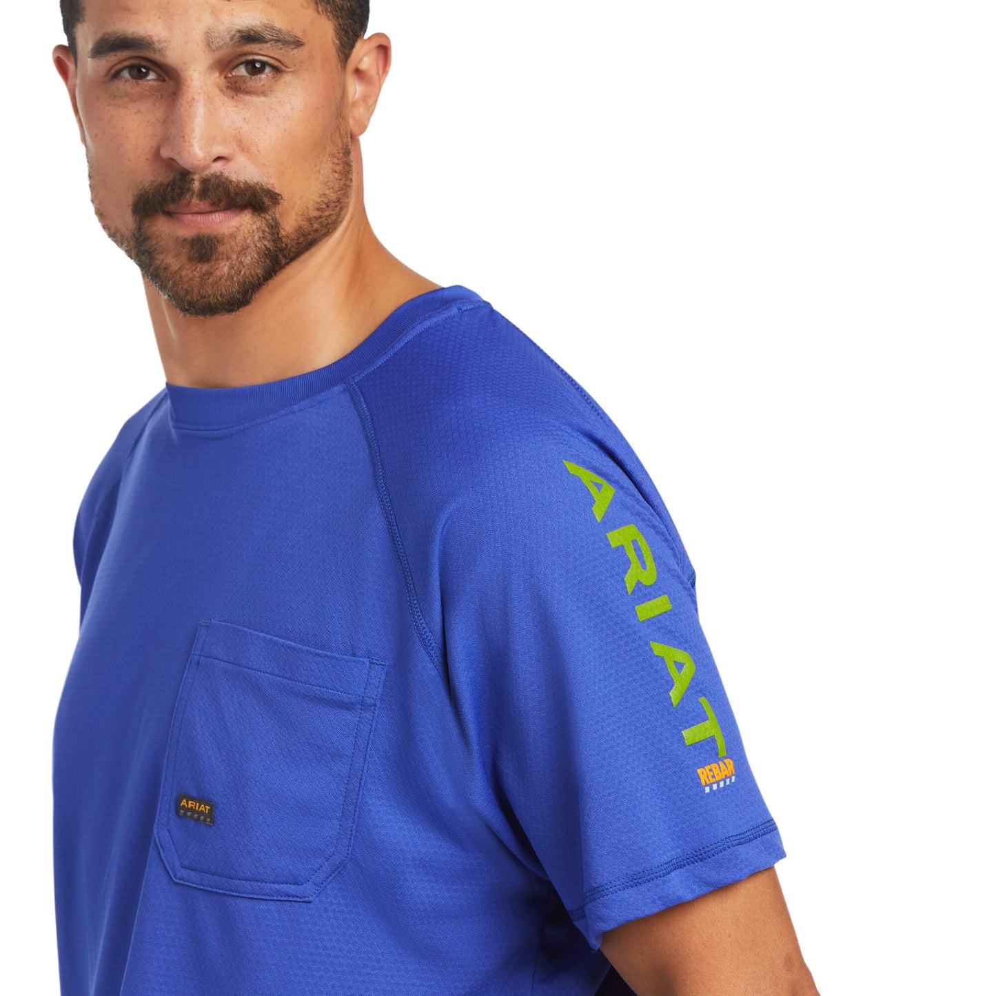 Ariat® Men's Rebar Heat Fighter Short Sleeve Blue T-Shirt 10039462