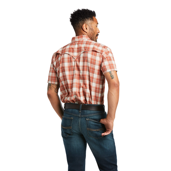 Ariat Men's VenTEK™ Western Baked Clay Plaid Button Down Shirt 10039571
