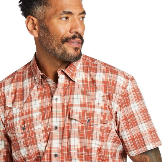 Ariat Men's VenTEK™ Western Baked Clay Plaid Button Down Shirt 10039571