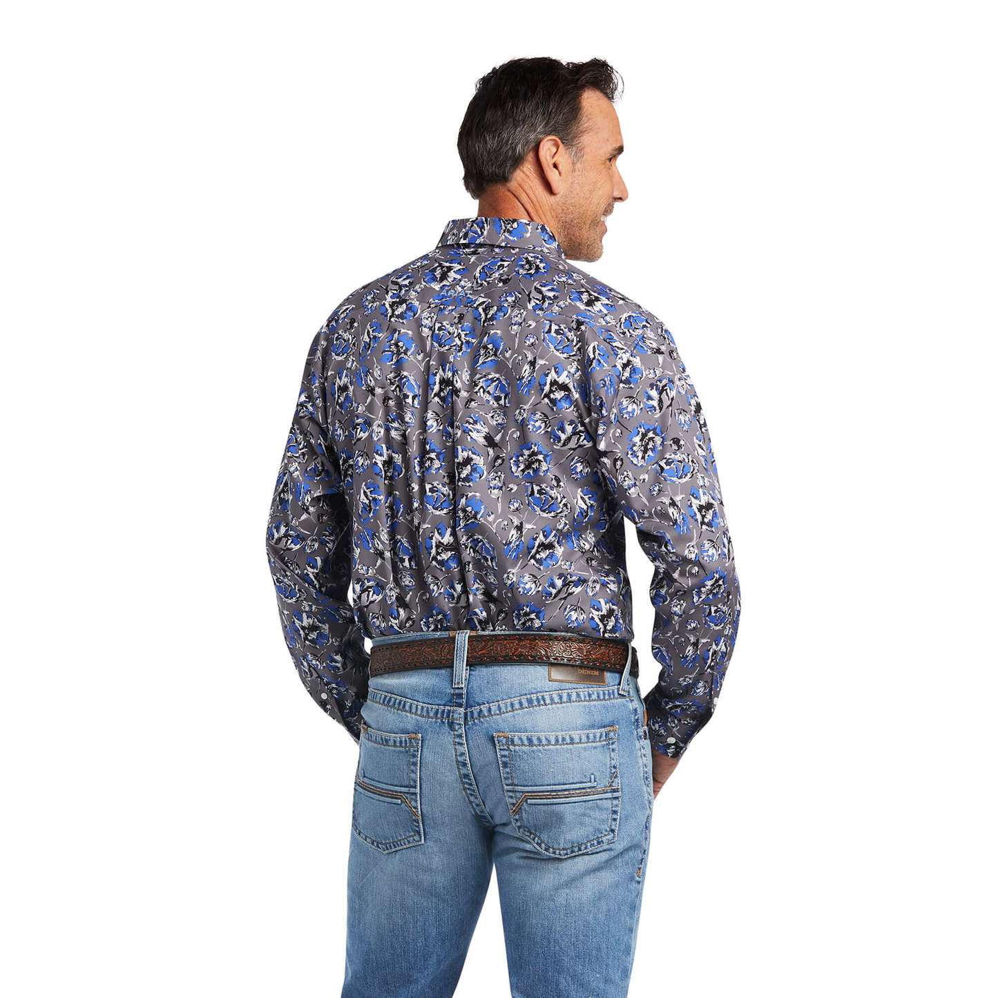 Ariat® Men's Wrinkle Free Cormac Smoked Pearl Classic Shirt 10039747