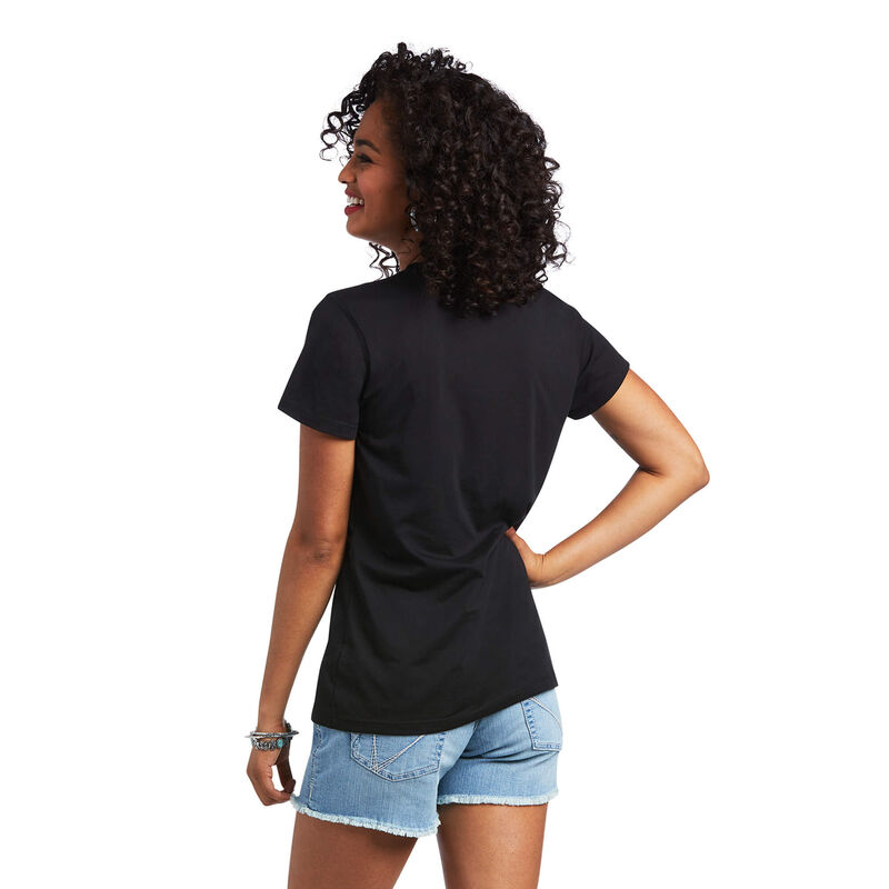 Ariat® Ladies Serape Style Short Sleeve Black T-Shirt 10039974