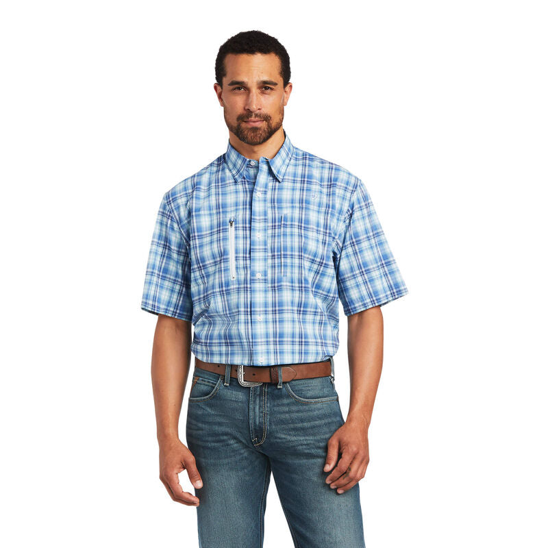Ariat Men's Venttek™ Dutch Blue Plaid Button Down Shirt 10040462