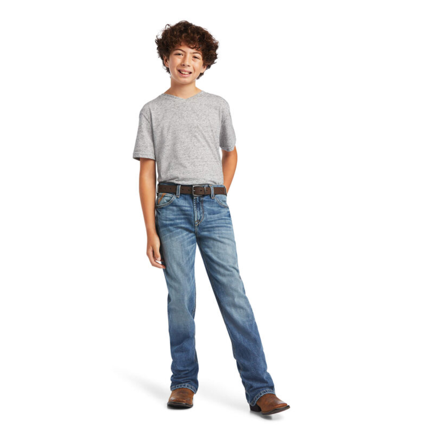 Ariat® Boys Straight B4 Merrick Rattler Blue Bootcut Jeans 10040501