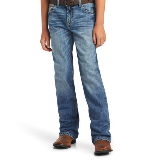 Ariat® Boys Straight B4 Merrick Rattler Blue Bootcut Jeans 10040501