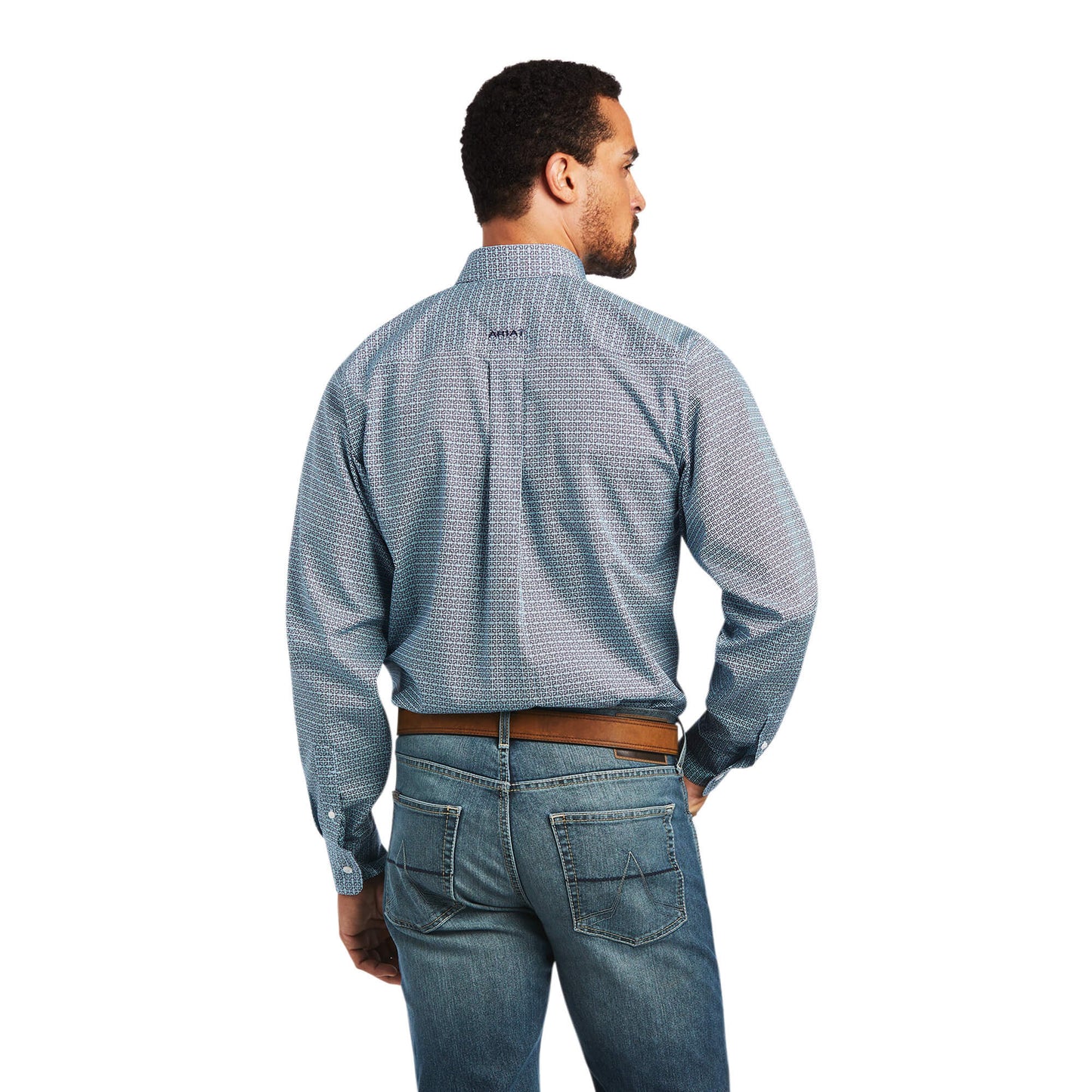 Ariat Men's Yoel Classic Long Sleeve Odyssey Gray Button Down Shirt 10040538