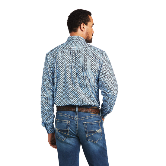 Ariat® Men's Casual Series Farhan Blue Snap Button Shirt 10040557
