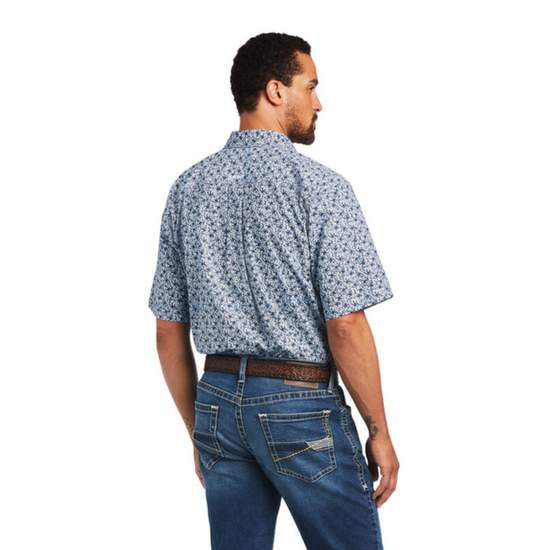 Ariat® Men's Classic Fit Blue Farid Floral Print Button Down Shirt 10040564