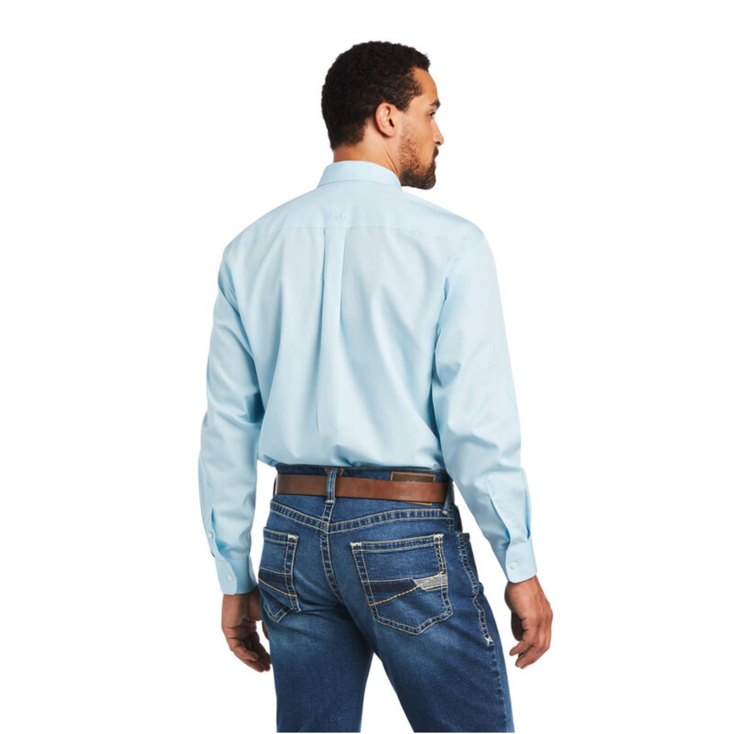 Ariat® Men's Classic Fit Solid Pinpoint Blue Button Up Shirt 10040586