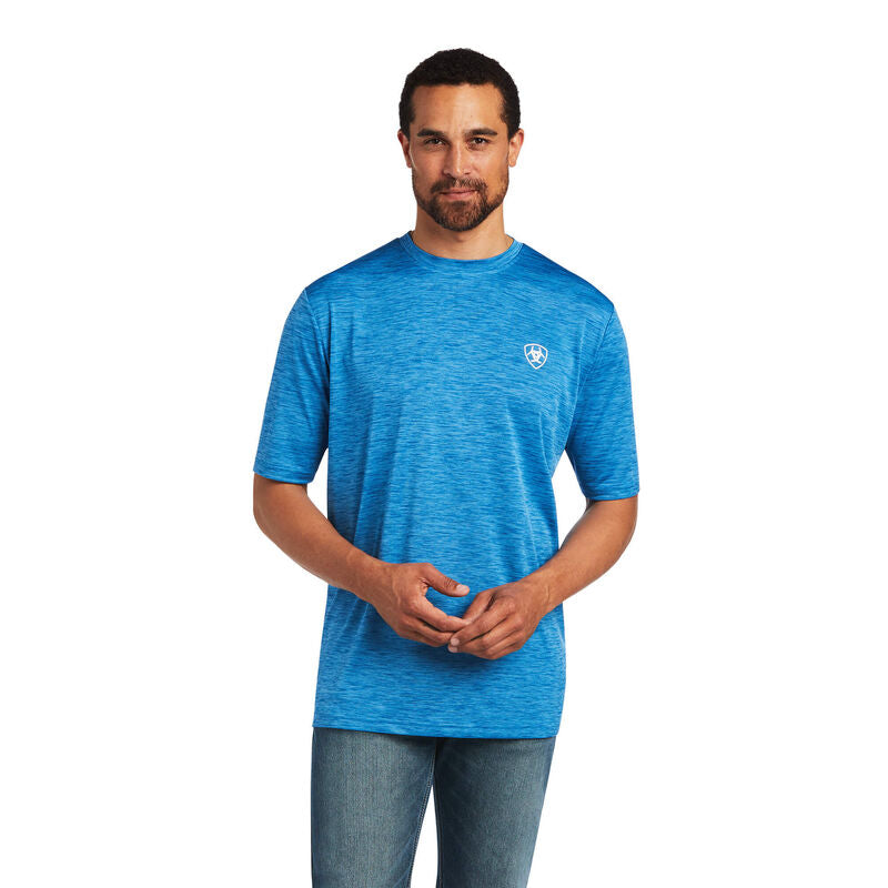 Ariat Men's Vertical Flag Graphic Blue T-Shirt 10040633