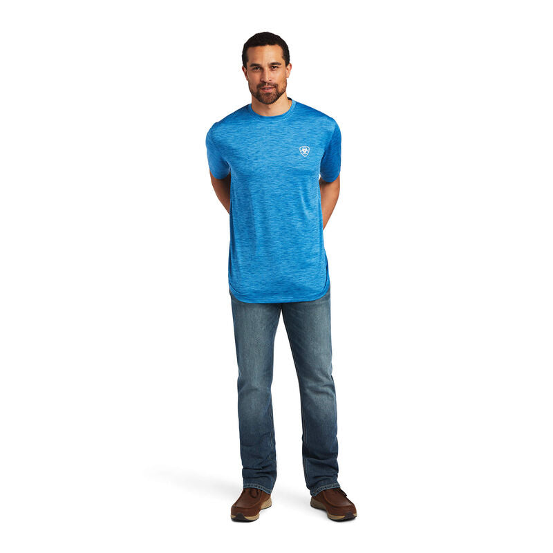 Ariat Men's Vertical Flag Graphic Blue T-Shirt 10040633