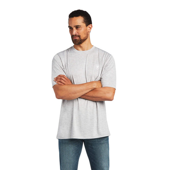 Ariat Men's Vertical Flag Graphic Grey T-Shirt 10040634