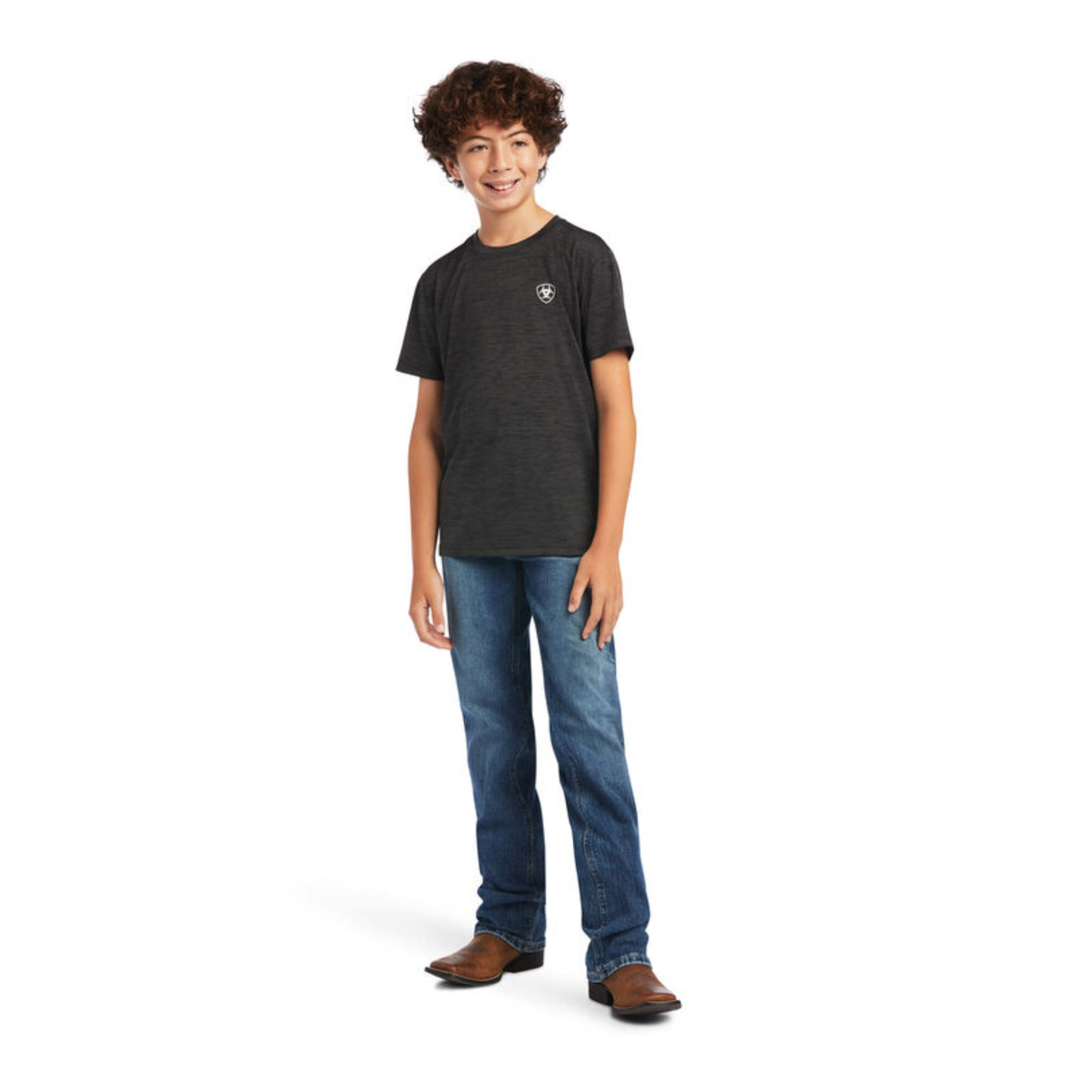 Ariat Children's Charger Patriotic Charcoal Graphic T-shirt 10040635