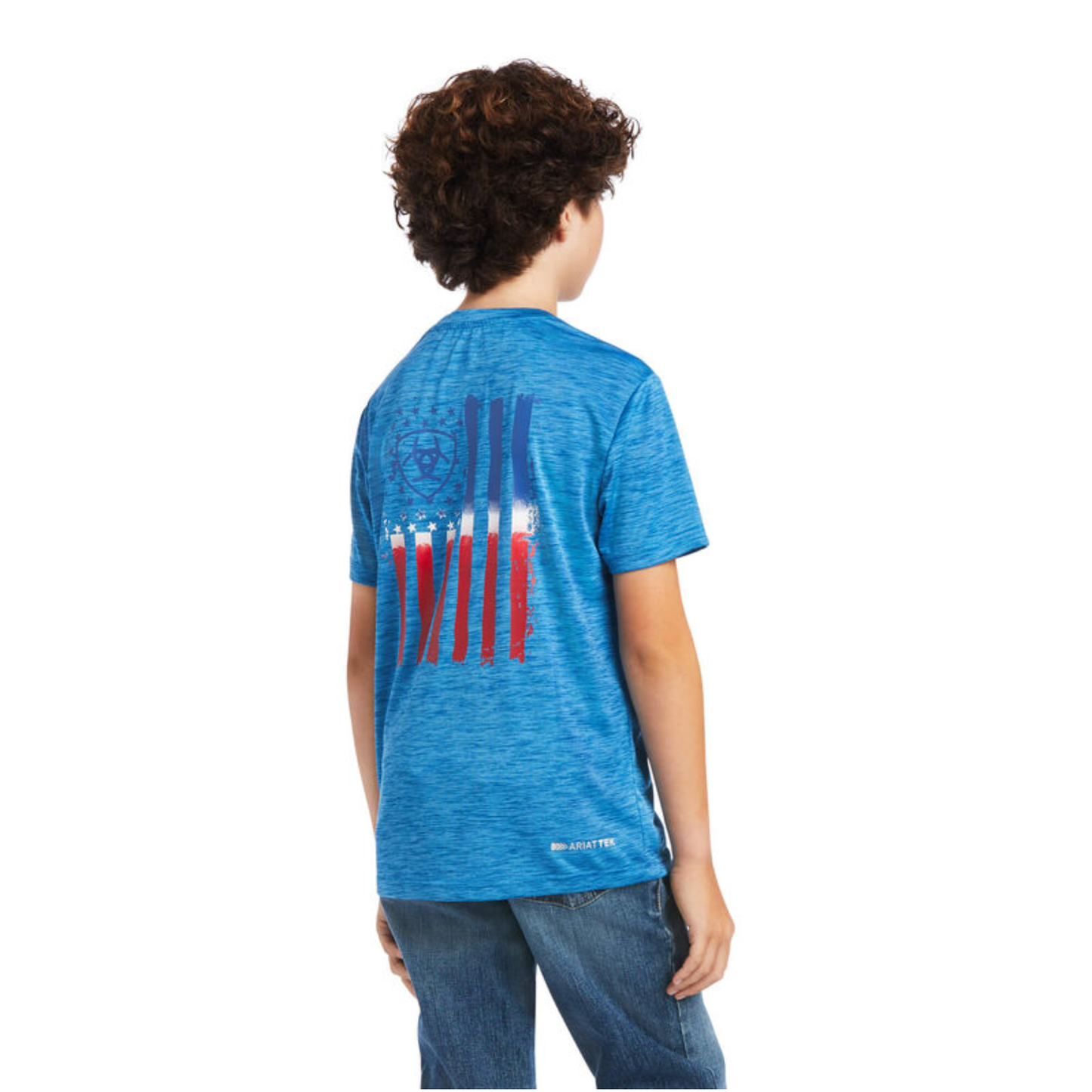 Ariat® Children's Charger Patriotic Rush Of Blue Graphic T-shirt 10040636