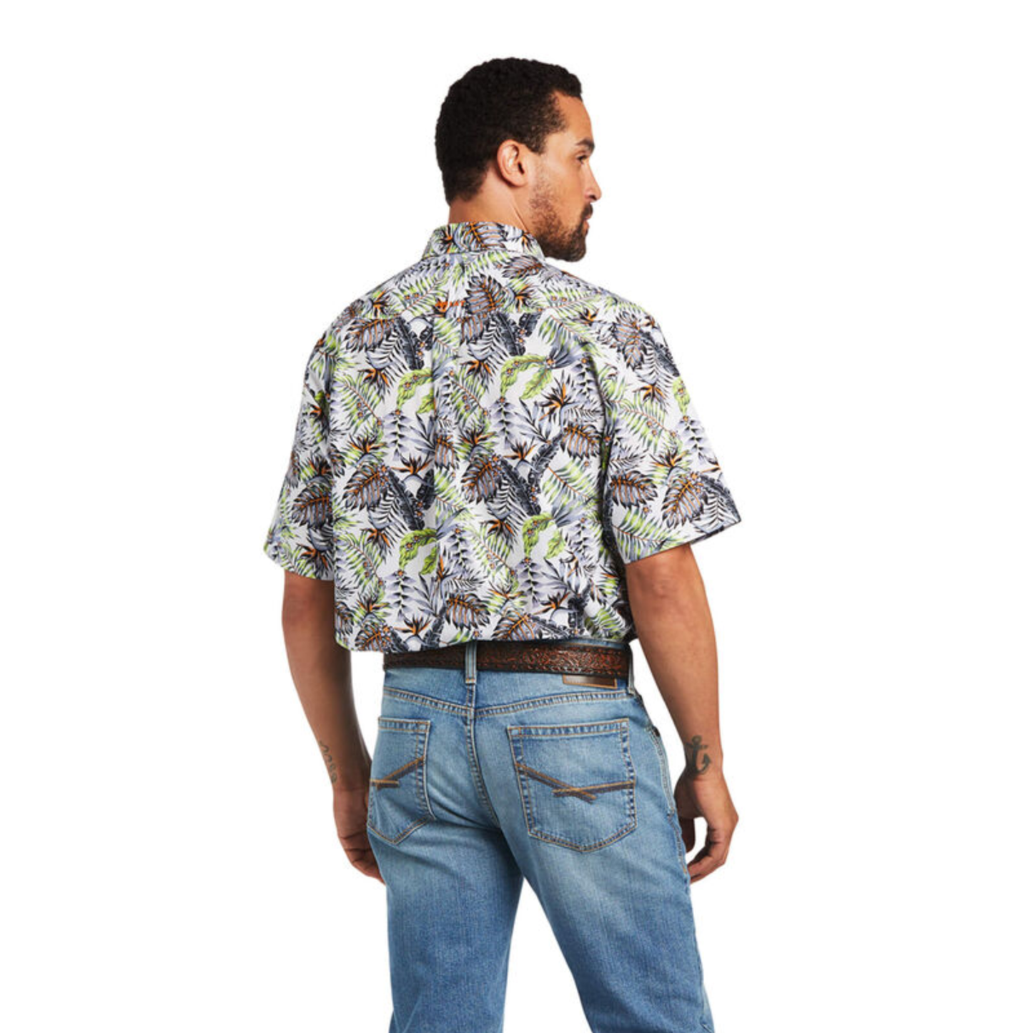 Ariat Men's Blaine White Classic Fit Button Down Shirt 10040638