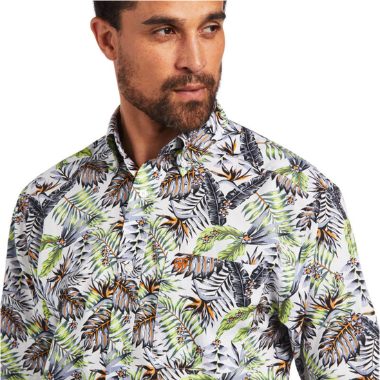 Ariat Men's Blaine White Classic Fit Button Down Shirt 10040638