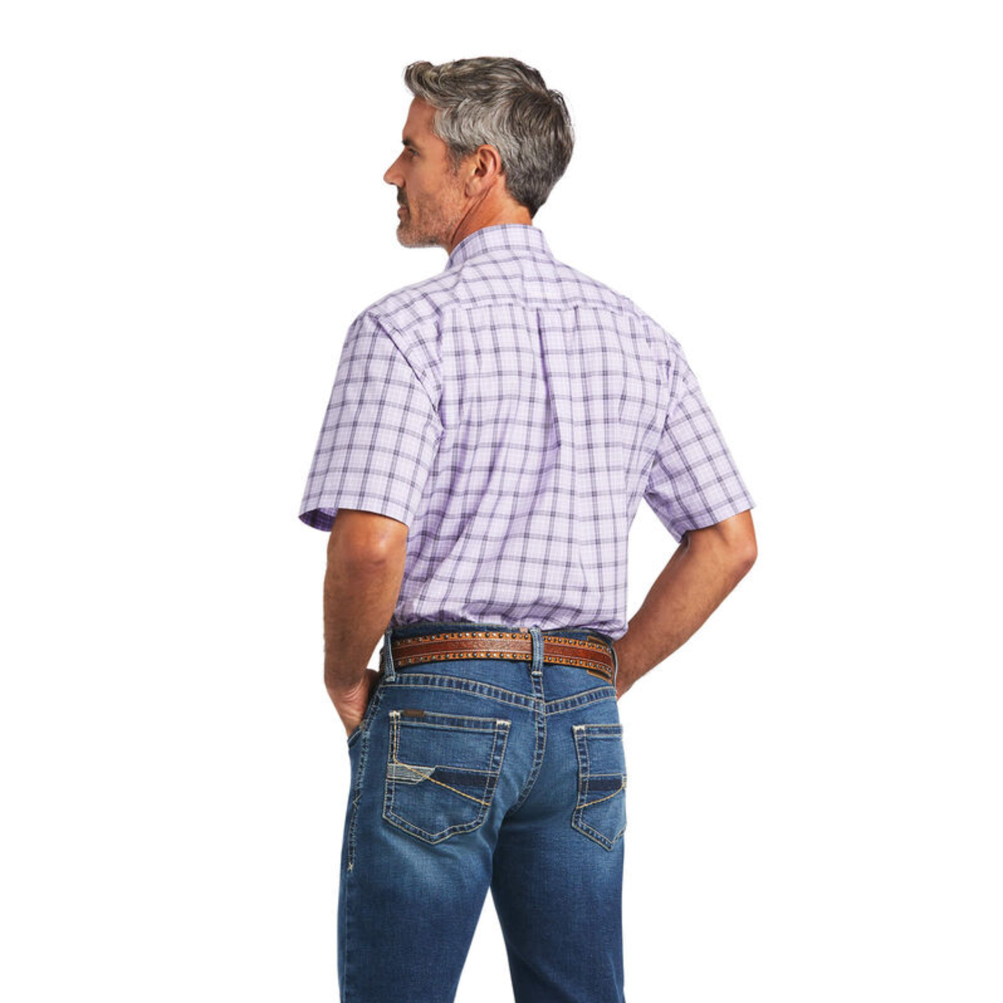 Ariat® Men's Pro Bruce Classic Lavender Button Down Shirt 10040672