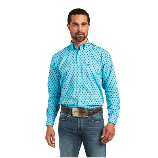 Ariat® Men's Blue Manuel Classic Fit Button Down Shirt 10040763