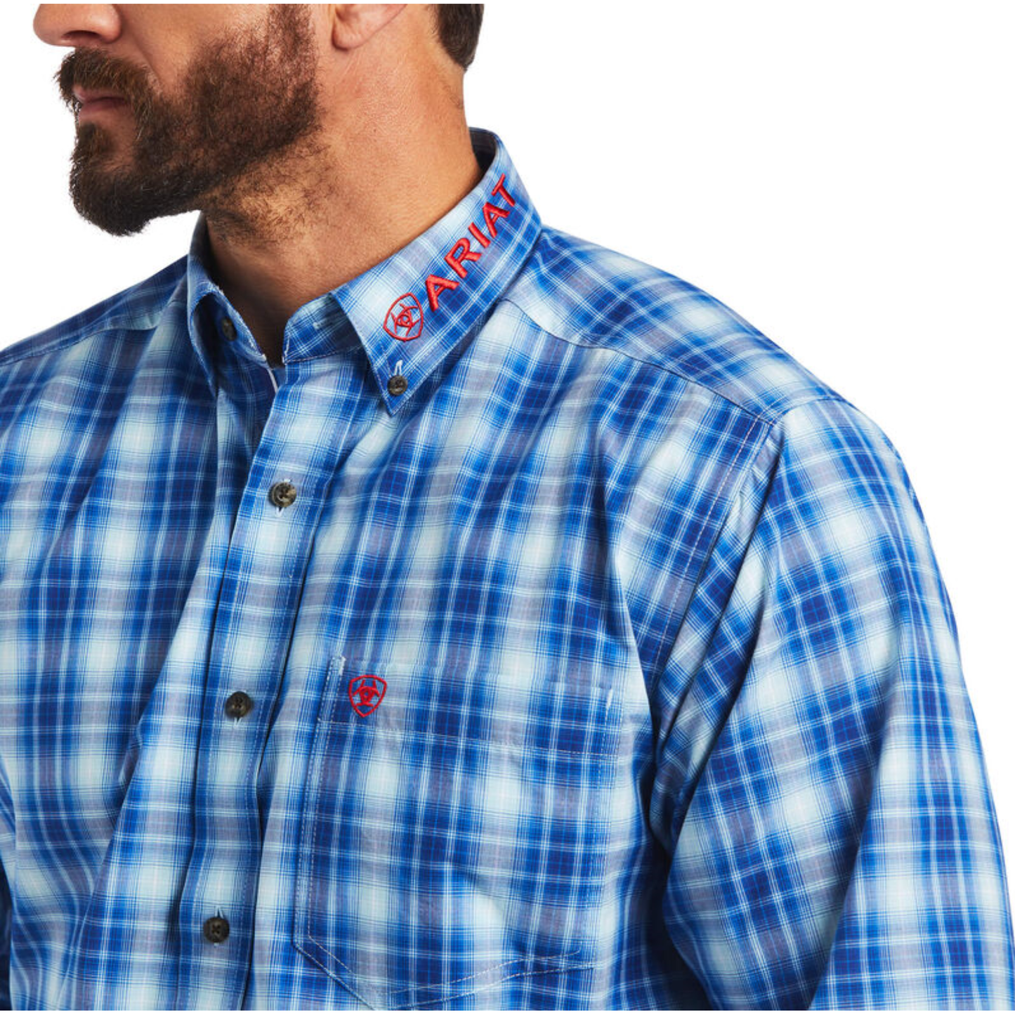 Ariat® Men's Cerulean Blue Pro Series Button Down Shirt 10040786