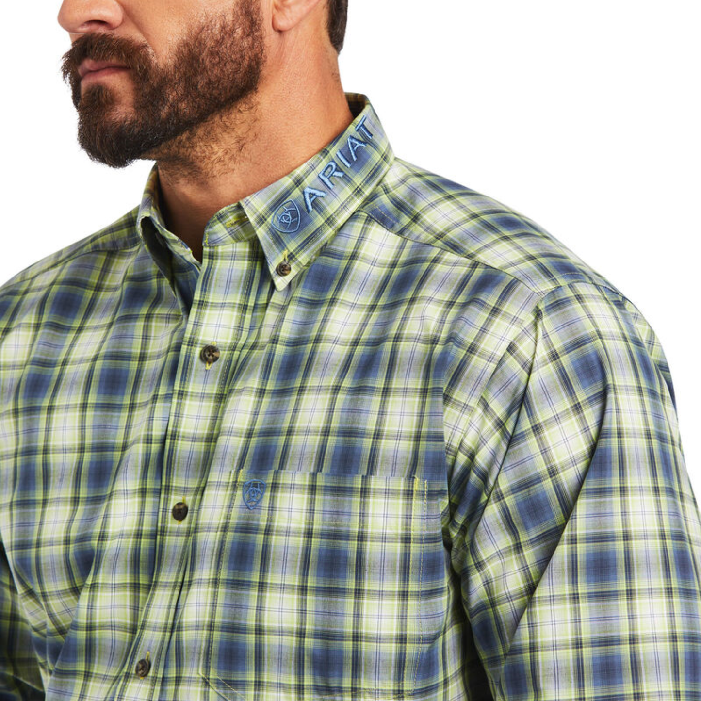 Ariat® Men's Sylvan Green Pro Series Button Down Shirt 10040787