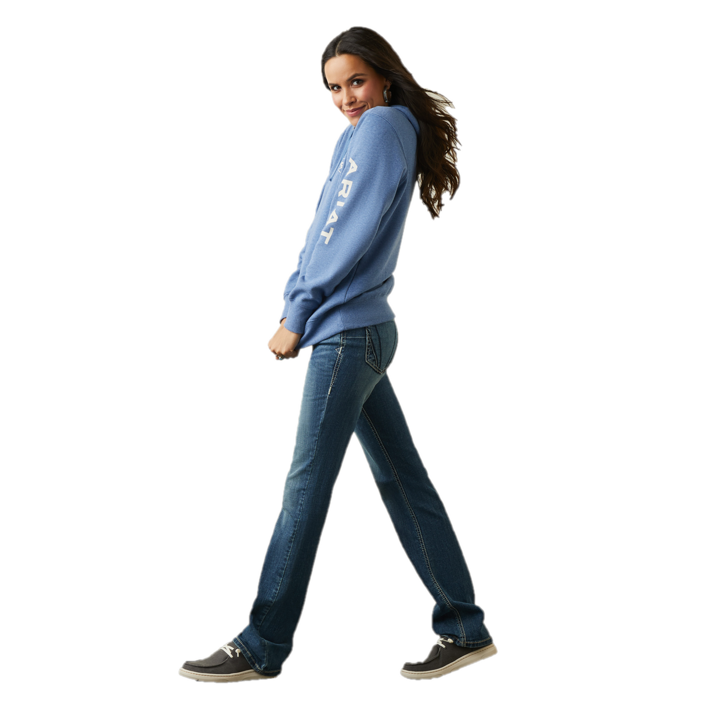 Ariat® Ladies Logo Blue Heather Hoodie 10040814