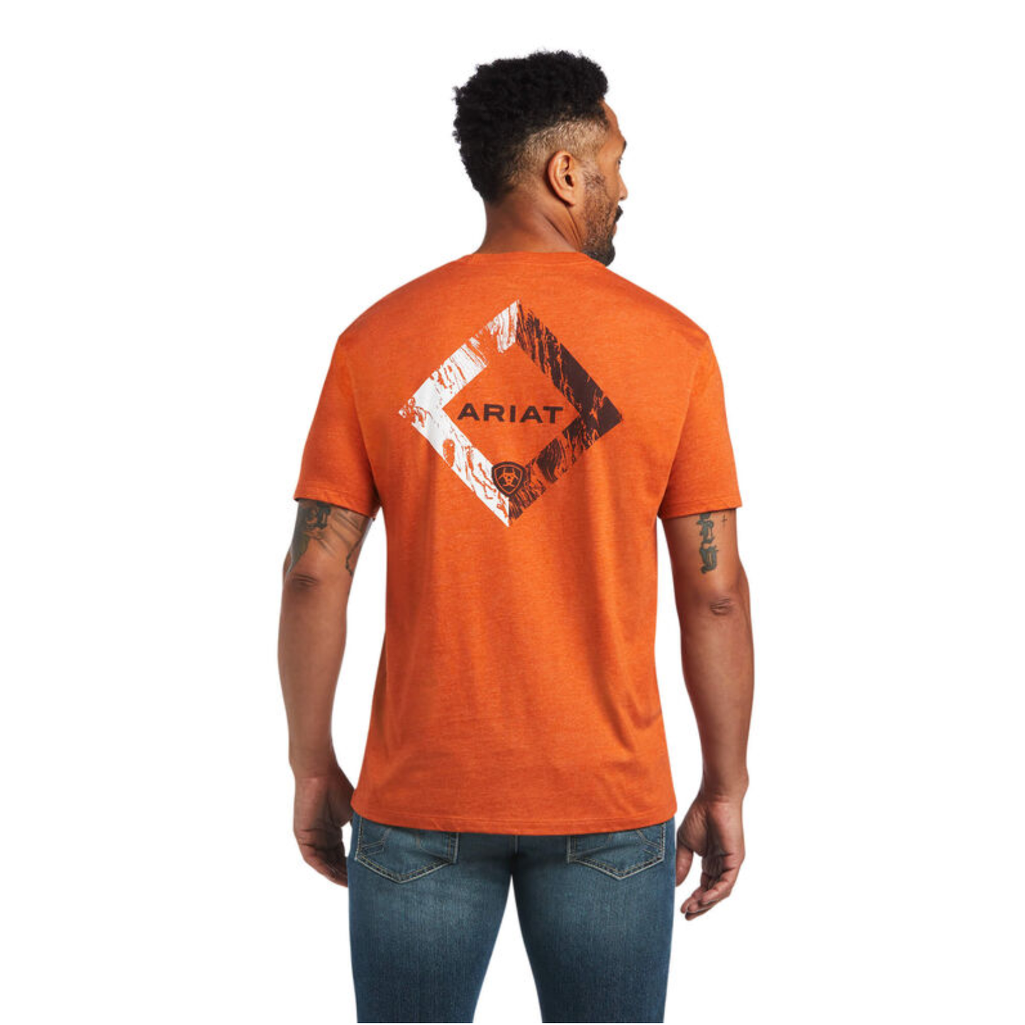 Ariat® Men's Diamond Wood Short Sleeve Adobe Heather T-Shirt 10040875