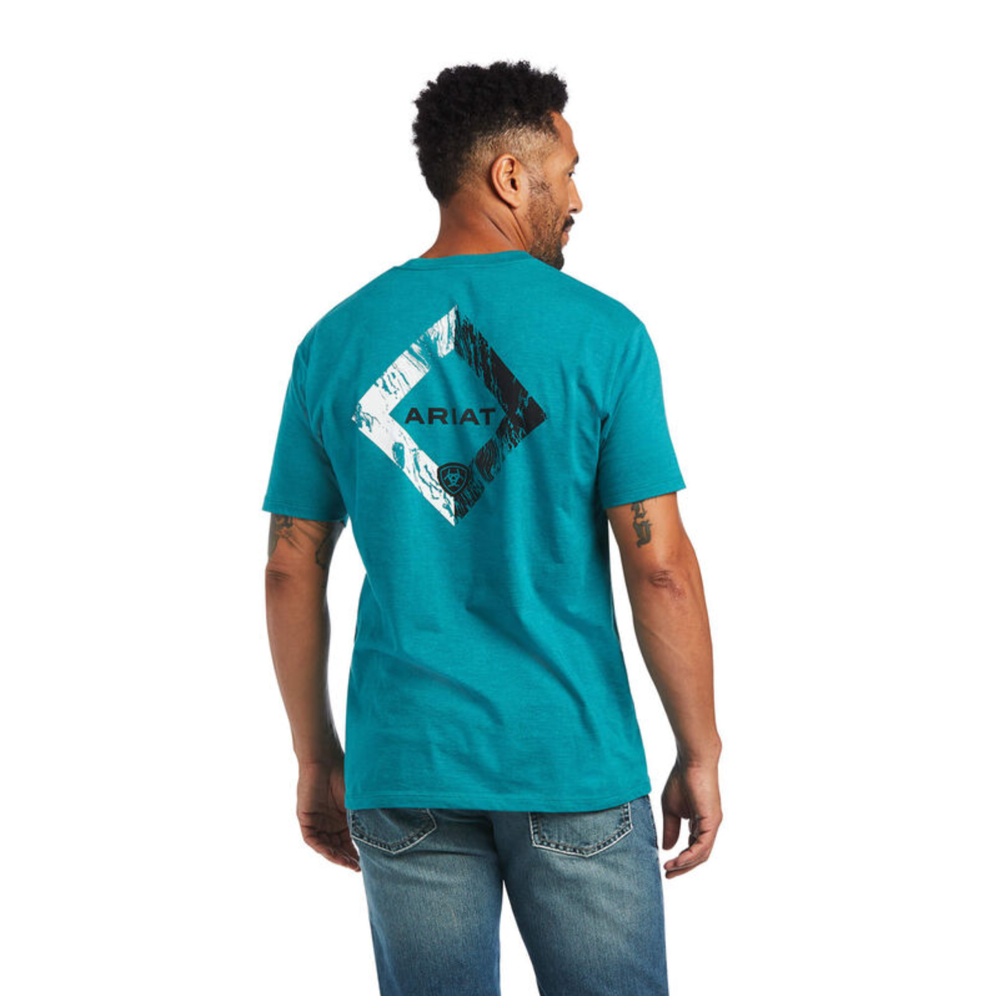 Ariat Men's Diamond Wood Teal Green T-Shirt 10040876