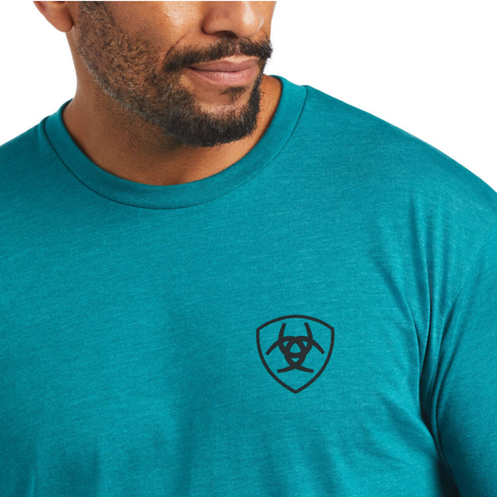 Ariat Men's Diamond Wood Teal Green T-Shirt 10040876