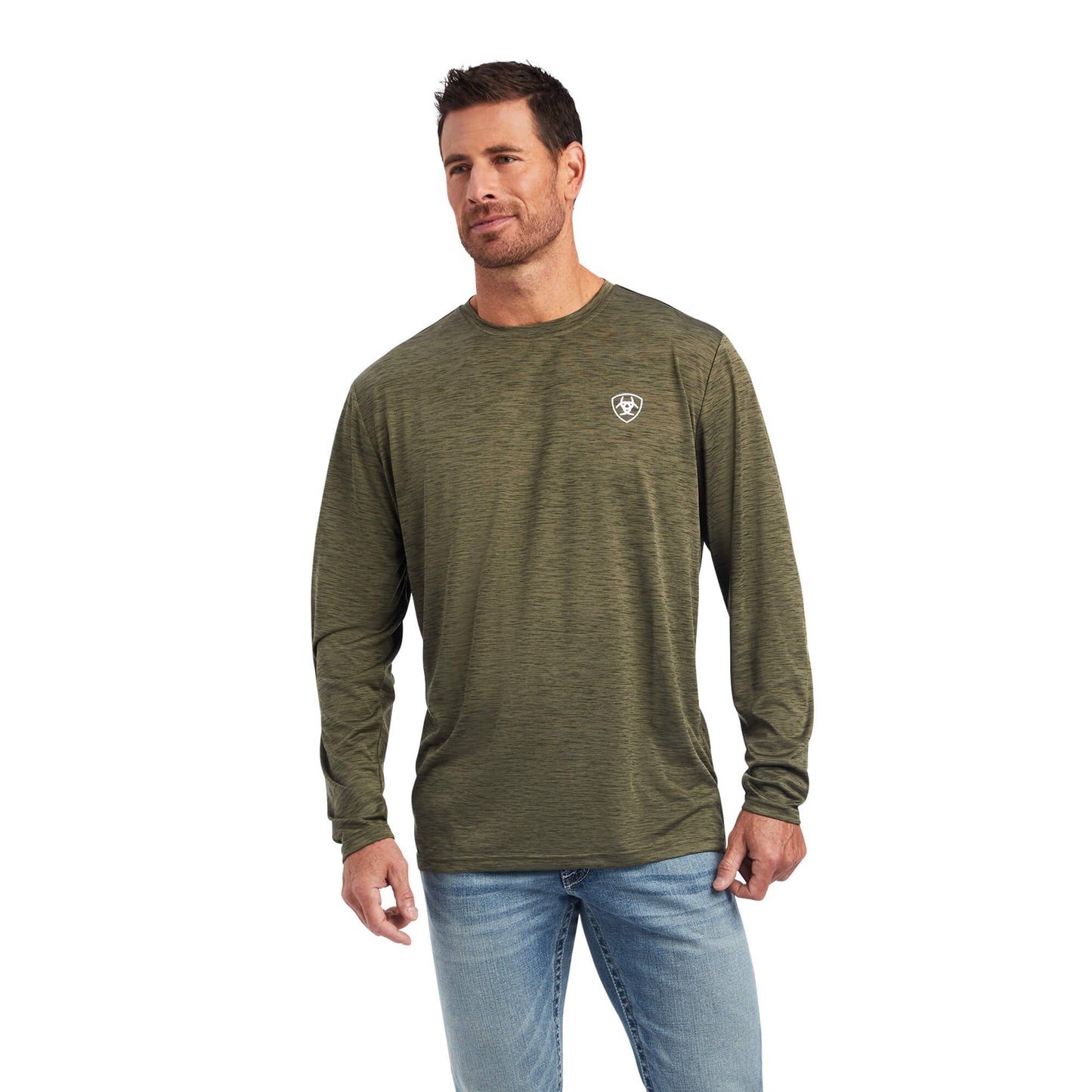 Ariat Men's Olive Charger Camo Flag T-Shirt 10040993
