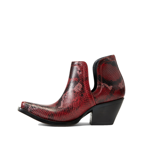Ariat Ladies Dixon Snake Print Red Western Boots 10041030