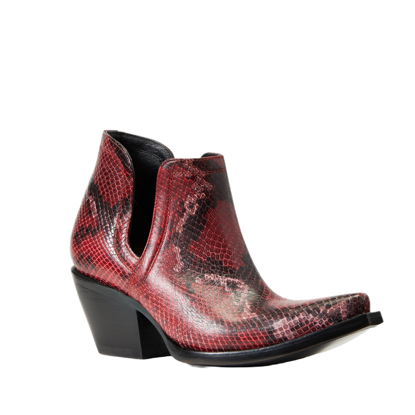 Ariat Ladies Dixon Snake Print Red Western Boots 10041030
