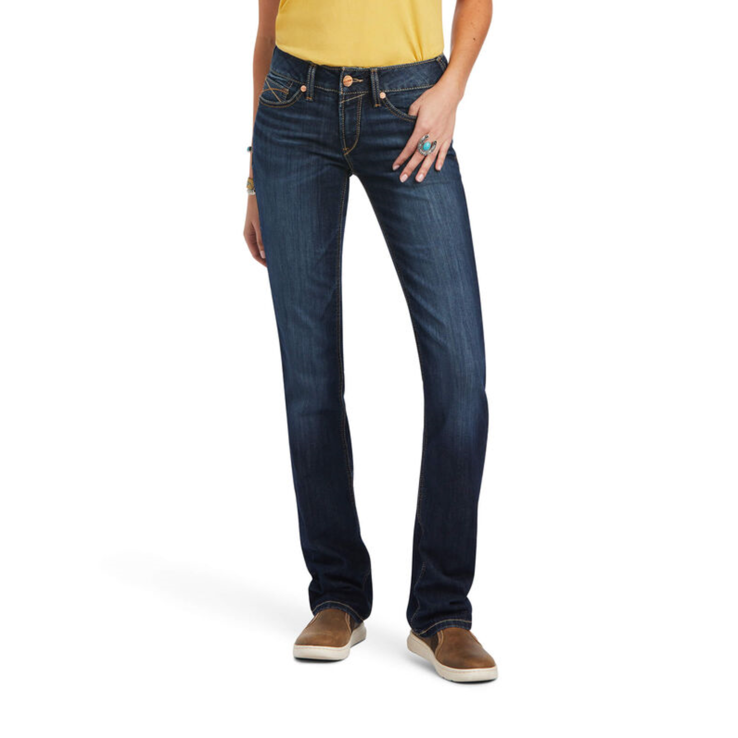 Ariat® Ladies R.E.A.L™ Mid Rise Octavia Straight Leg Jeans 10041060