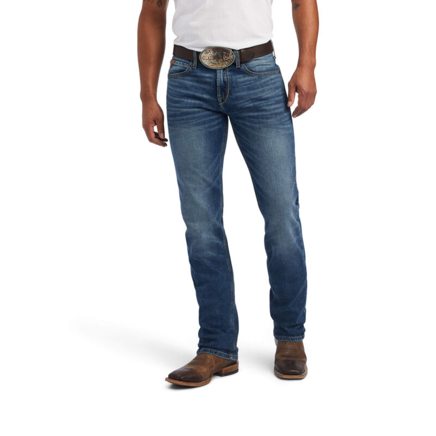 Ariat® Men's M7 Straight Leg Medium Wash Denim Jeans 10041093