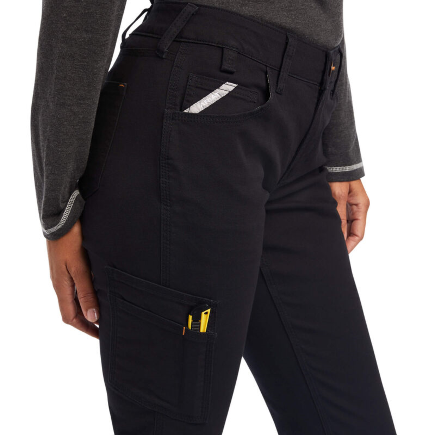 Ariat® Ladies Rebar DuraStretch™ Made Tough Black Work Pants 10041162