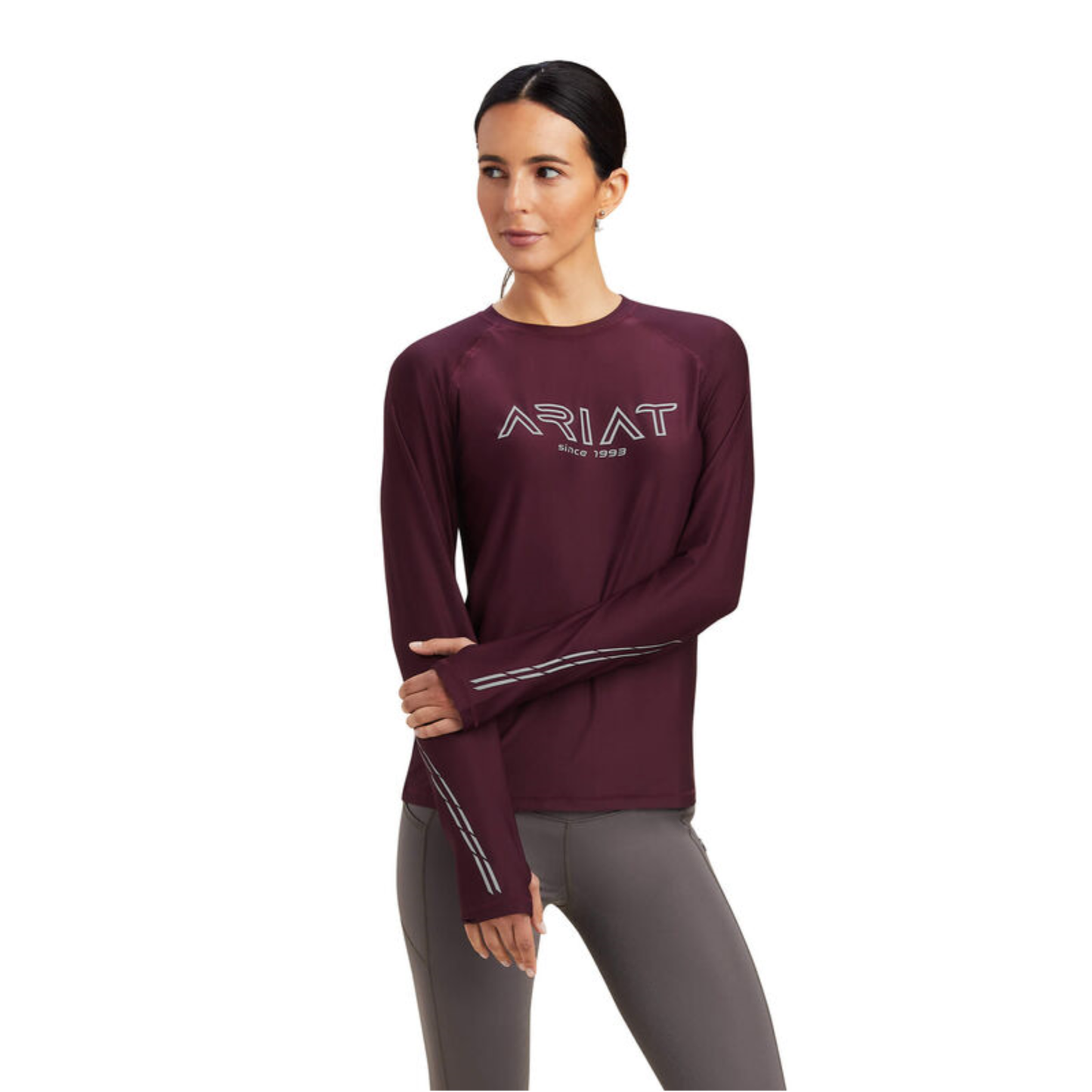Ariat® Ladies Lumina Logo Mulberry Long Sleeve T-Shirt 10041255