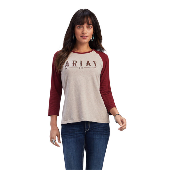 Ariat® Ladies R.E.A.L.™ Arrow Classic Beige T-Shirt 10041297