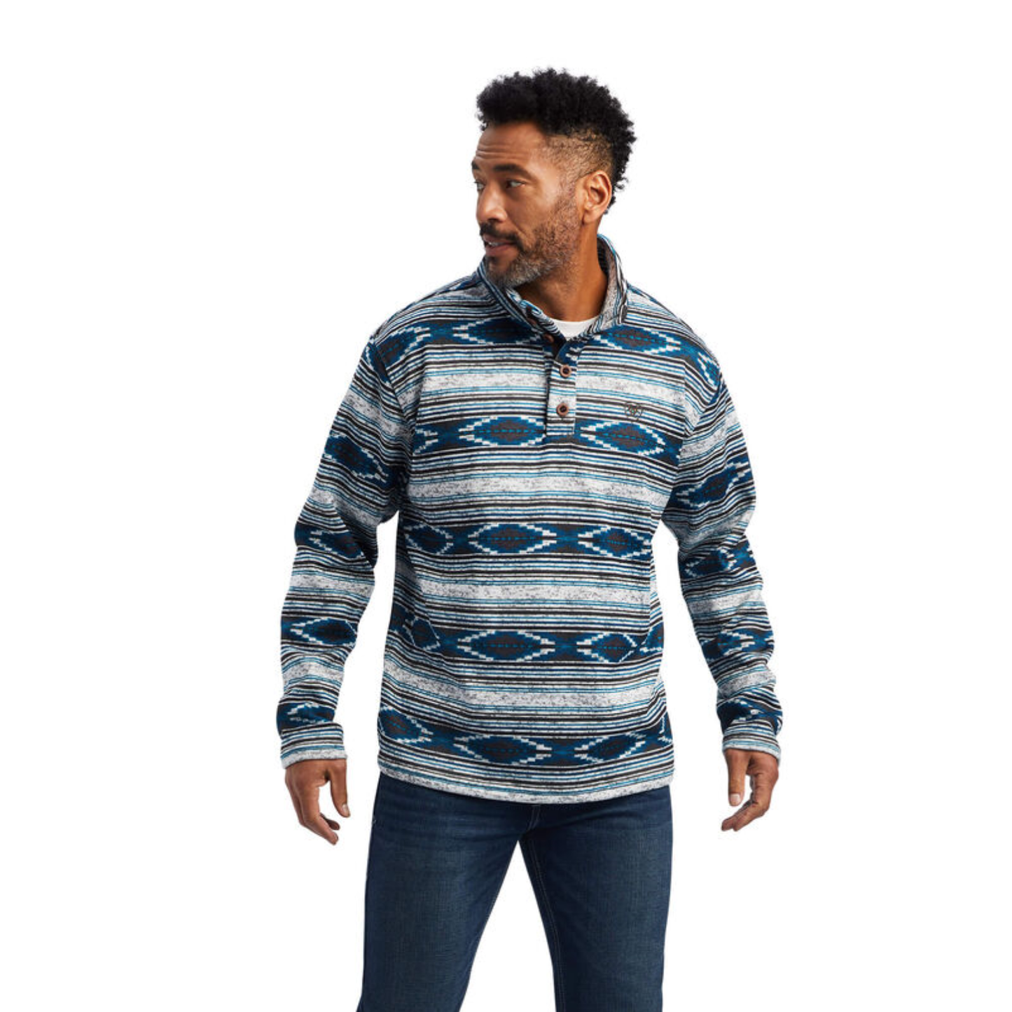 Ariat® Men's Wesley Grey Serape Pullover Sweater 10041413