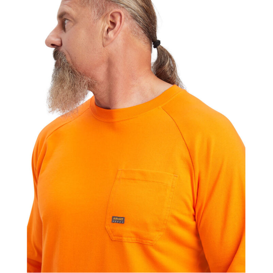 Ariat® Men's Rebar Cotton Strong Orange T-Shirt 10041490