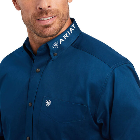 Ariat Men's Poseidon Blue Team Logo Button Down Shirt 10041529