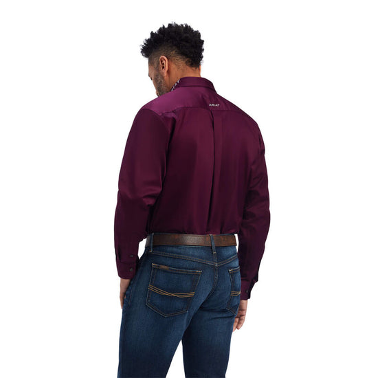 Ariat Men's Beet Purple Team Logo Button Down Shirt 10041530
