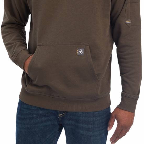 Ariat® Men's Rebar Overtime Wren Green Fleece Sweater 10041580