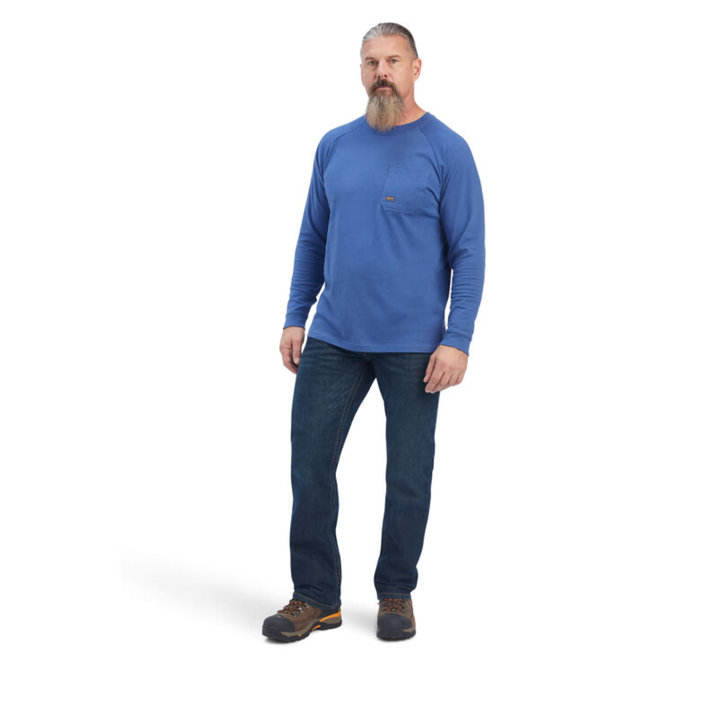 Ariat® Men's Rebar Roughneck Skull Graphic Blue T-Shirt 10041589