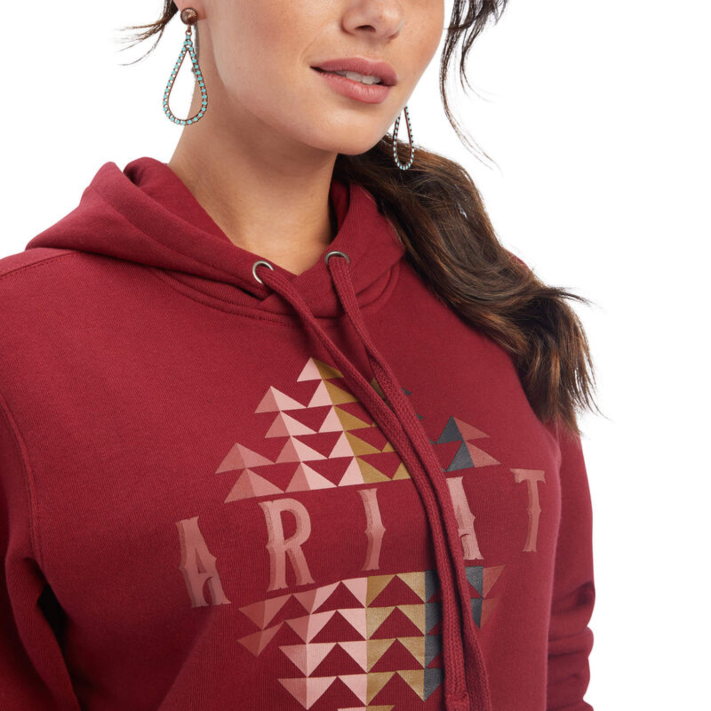 Ariat® Ladies R.E.A.L™ Beartooth Rouge Red Pullover Hoodie 10041633
