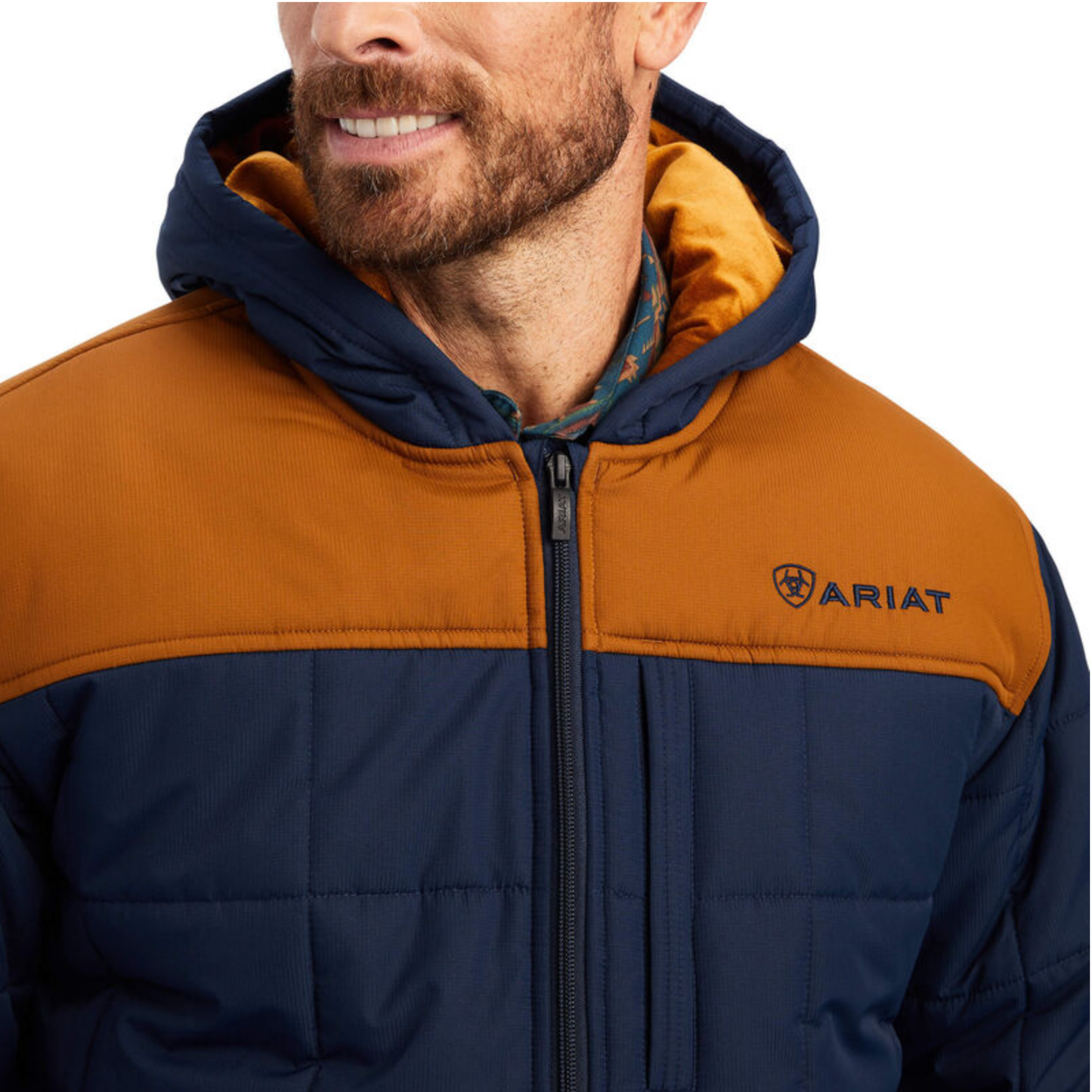 Ariat® Men's Crius Hooded Insulated Navy Jacket 10041648