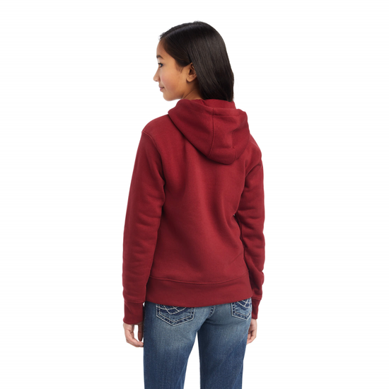 Ariat® Girl's R.E.A.L™ Beartooth Rouge Red Hoodie 10041654